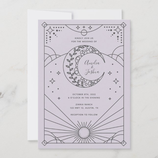 Stardust Wedding Invitations (Front)