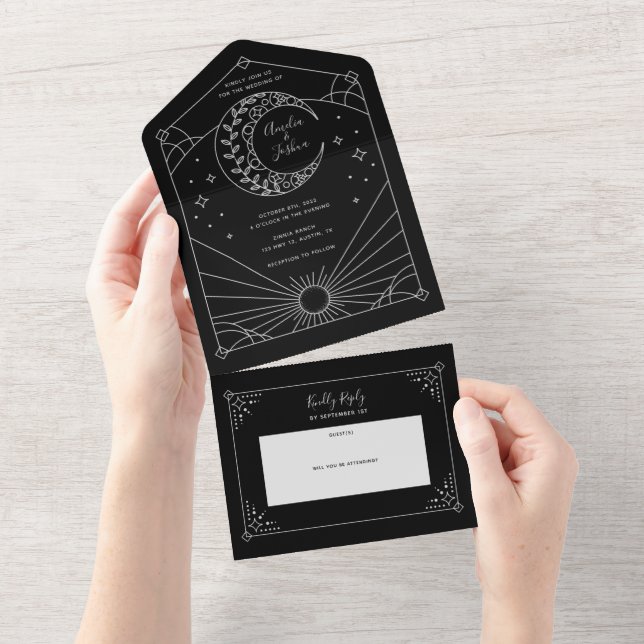 Stardust Wedding Invitations (Tearaway)