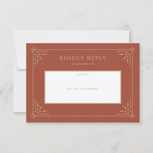 Stardust Wedding RSVP Card