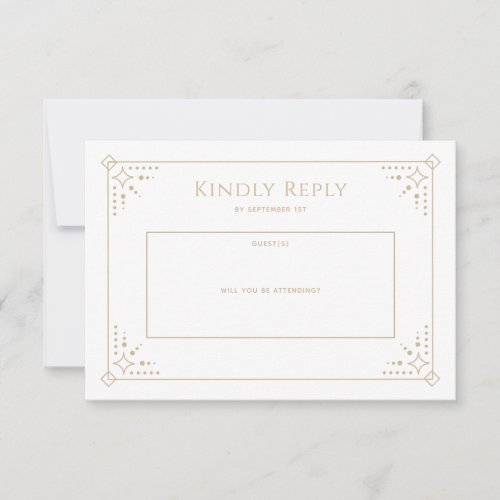 Stardust Wedding RSVP Card