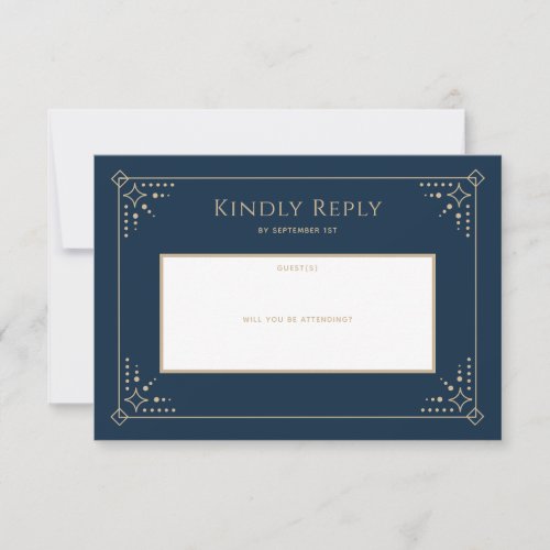 Stardust Wedding RSVP Card