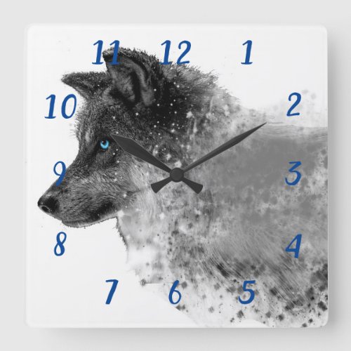 Stardust Wolf Clock