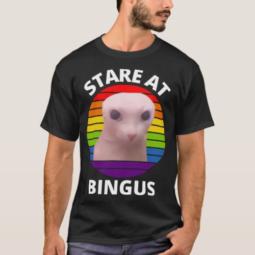Stare At Bingus Meme   T_Shirt