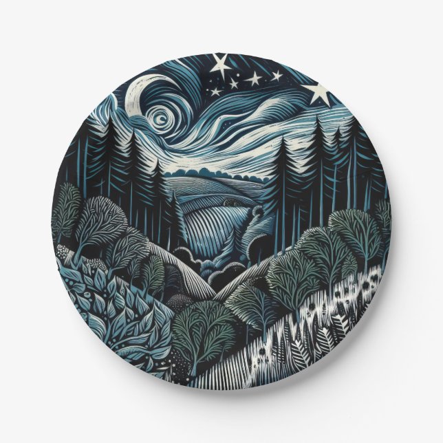 Starfall Paper Plates (Front)