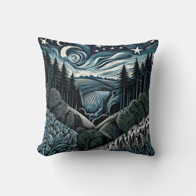 Starfall Throw Pillow (Front)