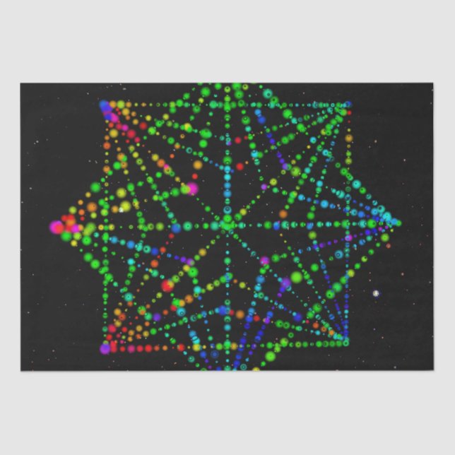 Starfield Kaleidoscope Design   Tissue Paper (Front)