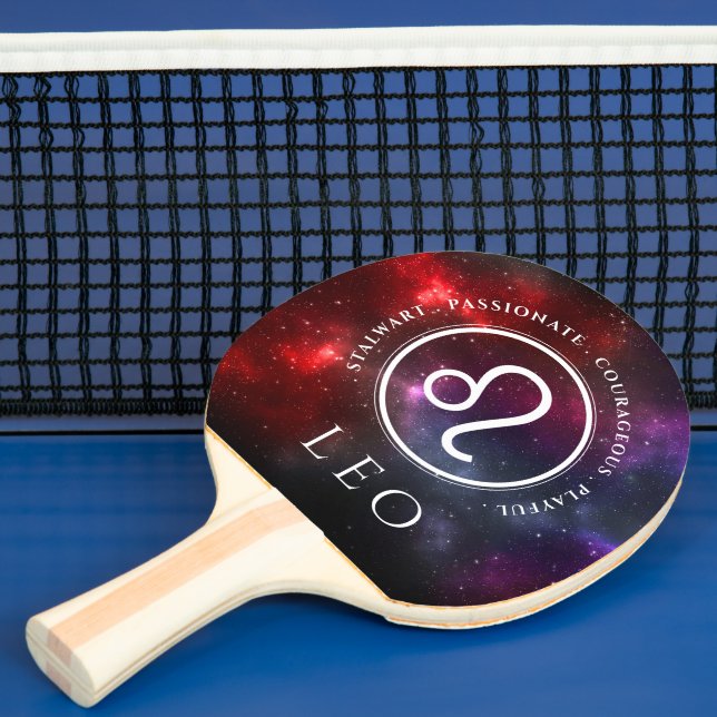 Starfield Leo Lion Western Zodiac Ping Pong Paddle (Insitu)