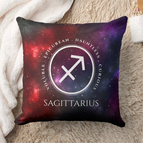 Starfield Sagittarius Archer Western Zodiac Throw Pillow