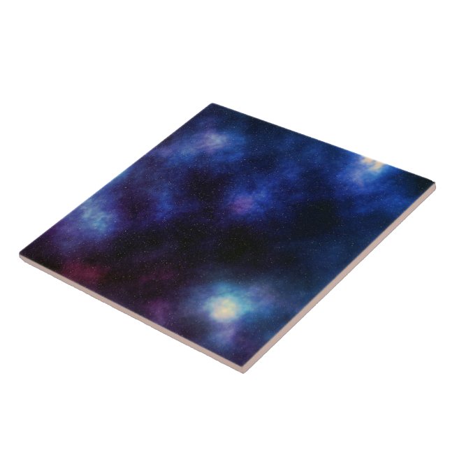 Starfield Space, night sky with many stars Ceramic Tile (Side)