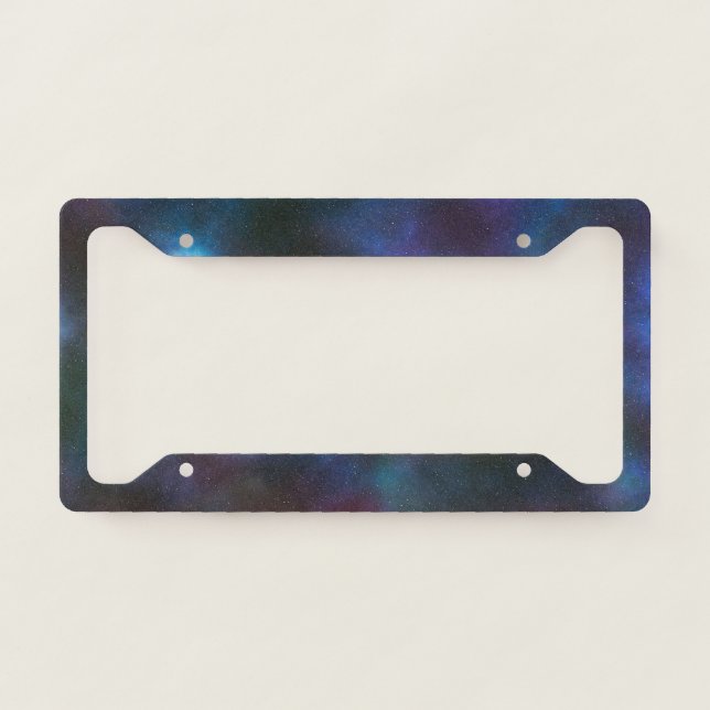 Starfield Space, night sky with many stars License Plate Frame (Front)