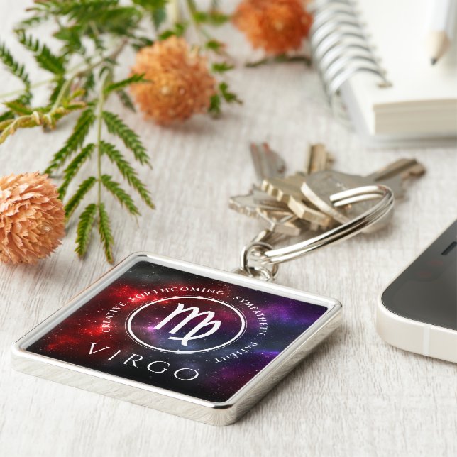 Starfield Virgo Maiden Western Zodiac Keychain (Side)