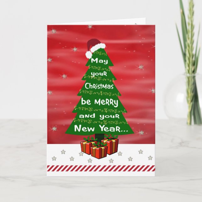 Starfilled Christmas Wish Greeting Card (Front)
