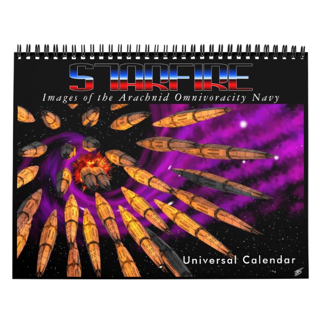 Starfire Calendar: Arachnid Omnivoracity Navy Calendar (Cover)