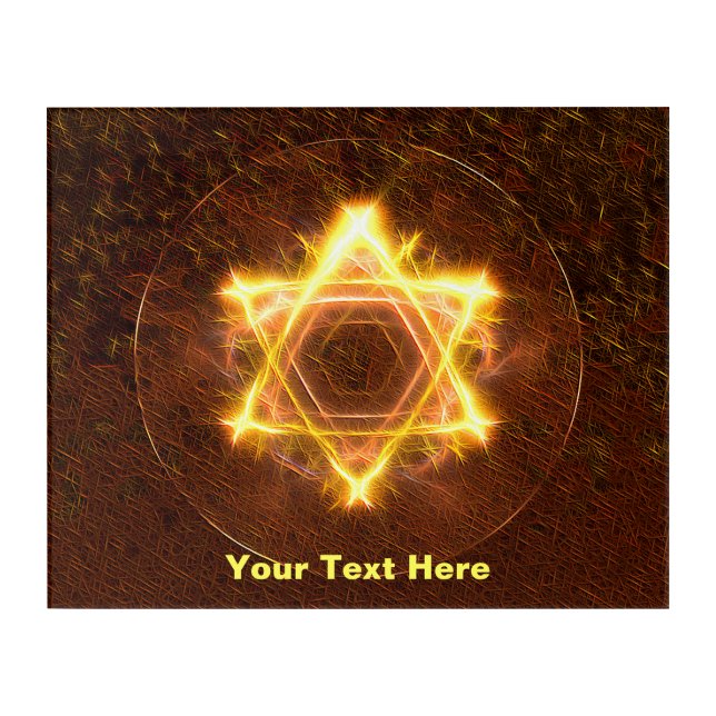 Starfire Fractal Magen David Acrylic Print (Front)