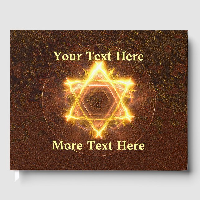 Starfire Fractal Magen David Guest Book (Front)