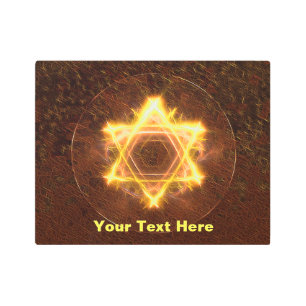 Starfire Fractal Magen David Metal Print