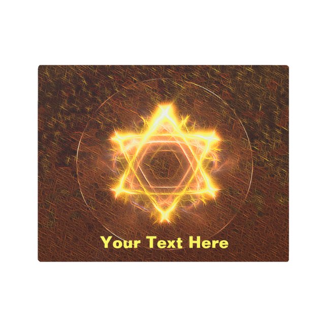 Starfire Fractal Magen David Metal Print (Front)
