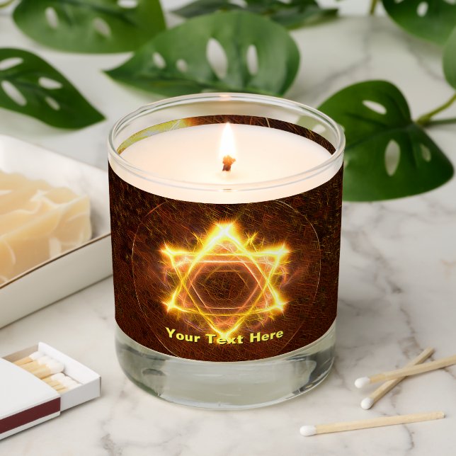 Starfire Fractal Magen David Scented Candle (Lit)