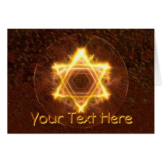 Starfire - Fractal Star Of David Cards (Front Horizontal)