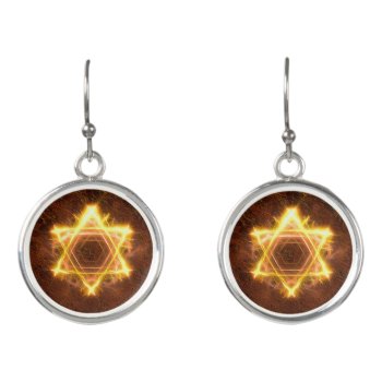 Starfire Star Of David Earrings by emunahdesigns at Zazzle