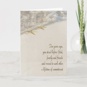 Starfish 10th Anniversary Card