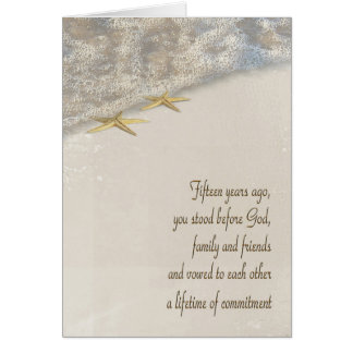 Starfish 15th Anniversary Card