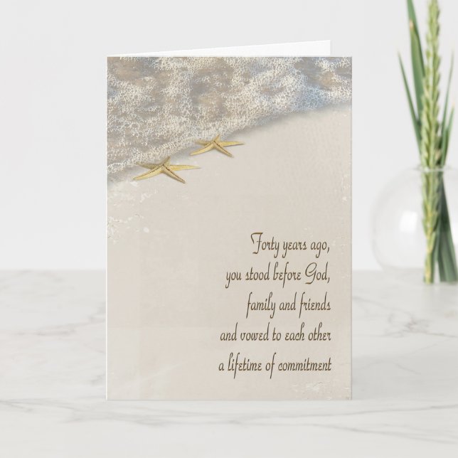Starfish 40th Anniversary Card (Front)
