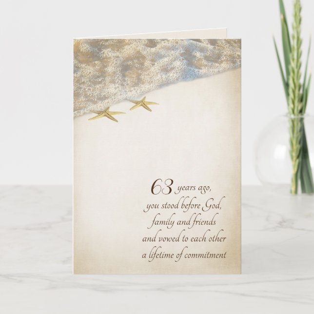 Starfish 63rd Anniversary Card (Front)