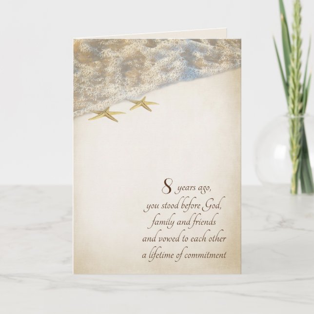 Starfish 8th Anniversary Card (Front)