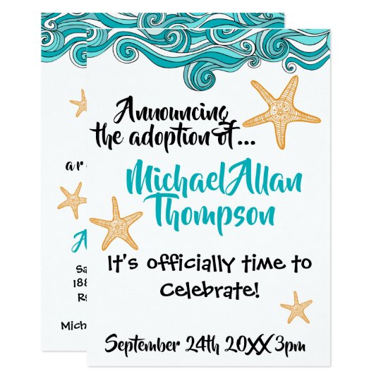 starfish adoption party announcement