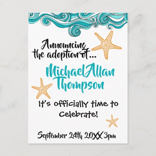 Starfish Adoption Party Announcement