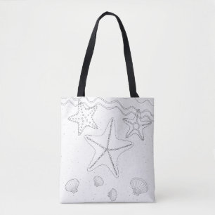 Starfish Adult Coloring Full Tote Bag