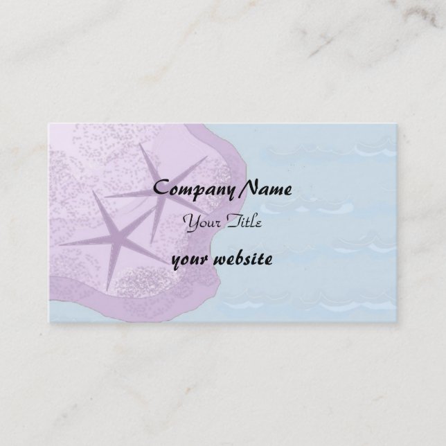 Starfish and Beach Theme Business Card (Front)