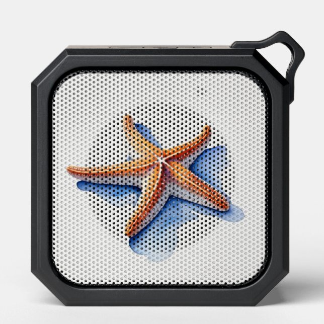 Starfish and Blue Silhouette Bluetooth Speaker (Front)