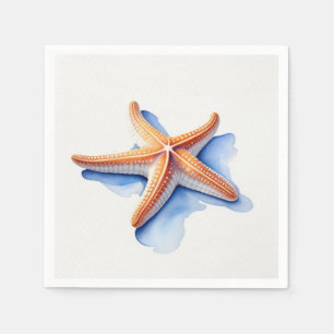 Starfish and Blue SIlhouette Napkins