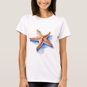 Starfish and Blue Silhouette T-Shirt