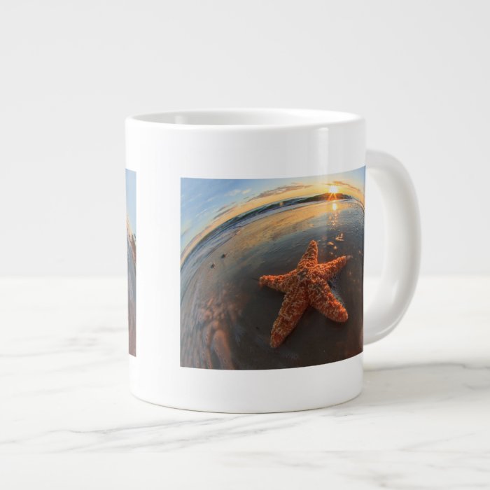Starfish and Bubbles at Sunset Extra Large Mugs