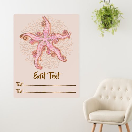 Starfish and Coral Pink Pastel Foam Board