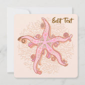 Starfish and Coral Pink Pastel Pattern (Front)