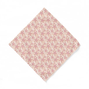 Starfish and Coral Pink Pastel Pattern Bandana