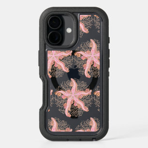 Starfish and Coral Pink Pastel Pattern iPhone 16 Case