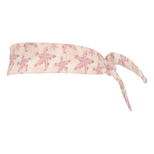 Starfish and Coral Pink Pastel Pattern Tie Headband