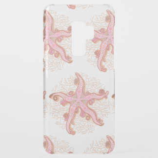 Starfish and Coral Pink Pastel Pattern Uncommon Samsung Galaxy S9 Plus Case
