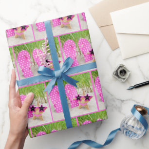 Starfish and Flip-Flops In Beach Sand Wrapping Paper