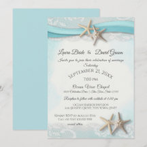 Starfish and Lace Beach Ocean Blue Wedding