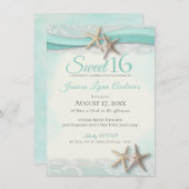 Starfish and Lace Sweet 16 Invitation (Front/Back)