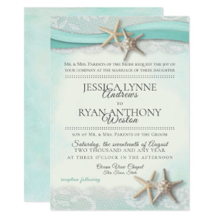 Starfish Wedding Invitations Zazzle