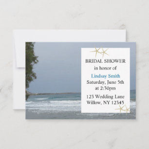 Starfish and Ocean Bridal Shower Invitation
