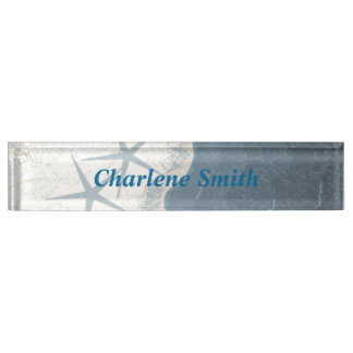 Starfish and Ocean Name Plate