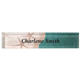 Starfish and Ocean Name Plate